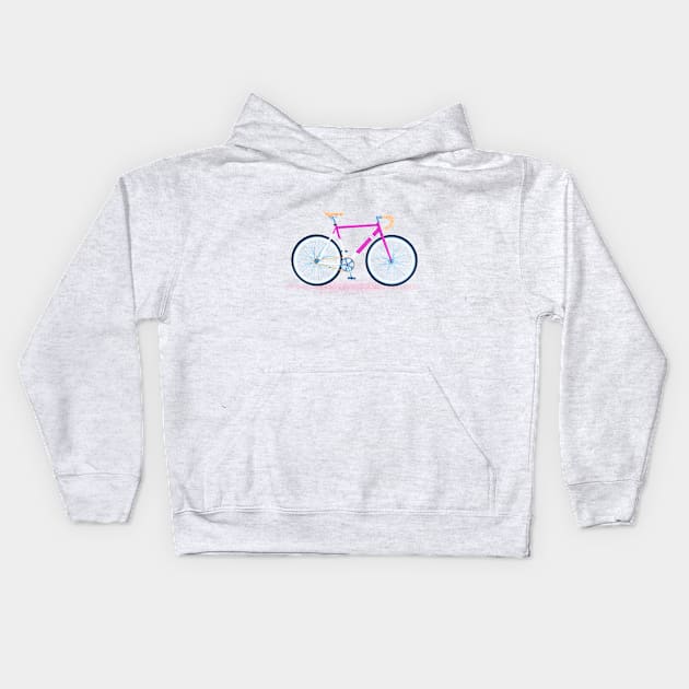 Pink Bicycle Kids Hoodie by Laura Melisse